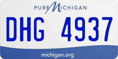 MI license plate DHG4937