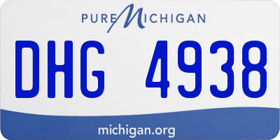 MI license plate DHG4938