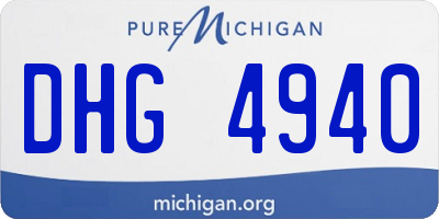 MI license plate DHG4940