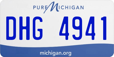 MI license plate DHG4941