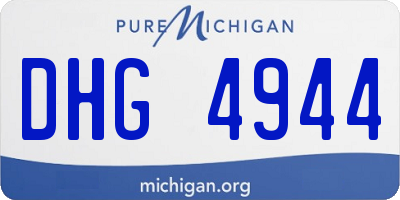 MI license plate DHG4944
