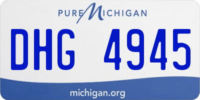 MI license plate DHG4945