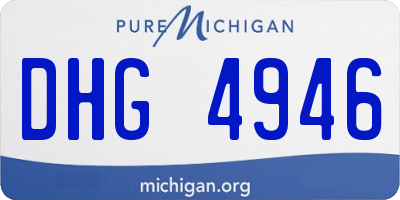 MI license plate DHG4946