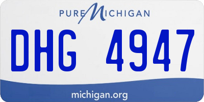 MI license plate DHG4947