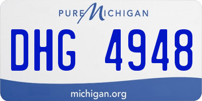 MI license plate DHG4948