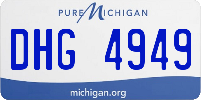 MI license plate DHG4949
