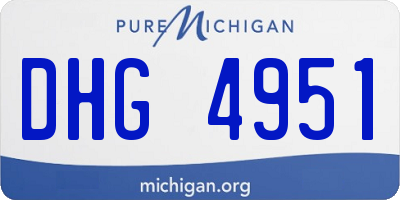 MI license plate DHG4951