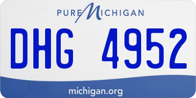 MI license plate DHG4952