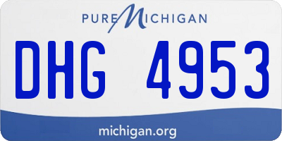 MI license plate DHG4953