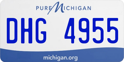 MI license plate DHG4955