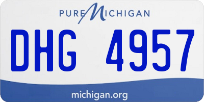 MI license plate DHG4957