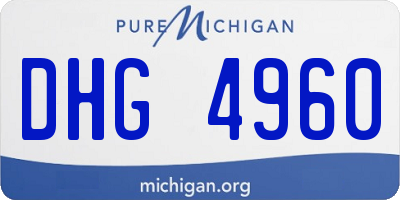 MI license plate DHG4960