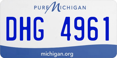 MI license plate DHG4961