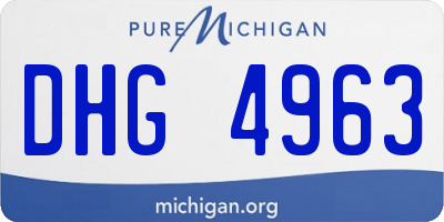 MI license plate DHG4963