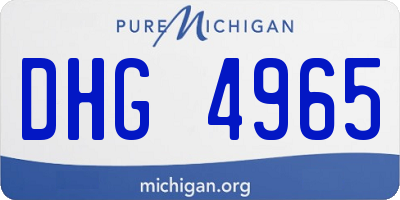 MI license plate DHG4965