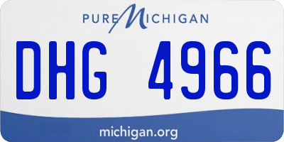 MI license plate DHG4966