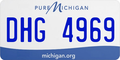 MI license plate DHG4969