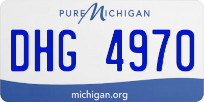 MI license plate DHG4970