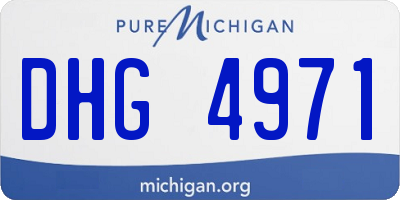 MI license plate DHG4971
