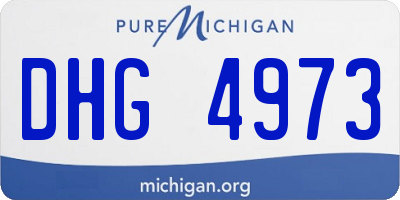 MI license plate DHG4973
