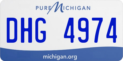 MI license plate DHG4974