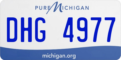 MI license plate DHG4977