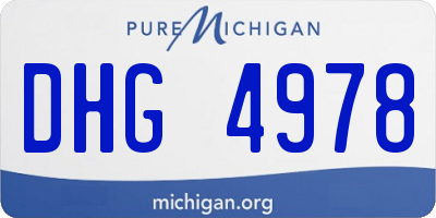 MI license plate DHG4978