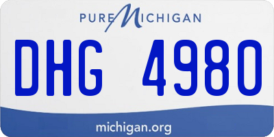 MI license plate DHG4980