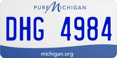 MI license plate DHG4984
