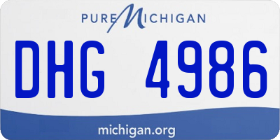 MI license plate DHG4986