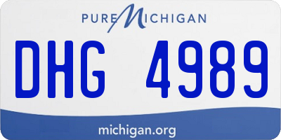 MI license plate DHG4989