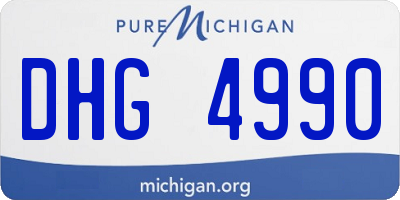 MI license plate DHG4990