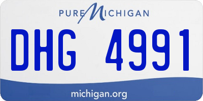 MI license plate DHG4991