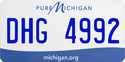 MI license plate DHG4992