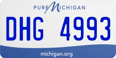 MI license plate DHG4993