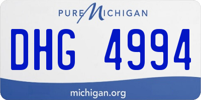 MI license plate DHG4994