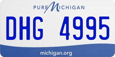 MI license plate DHG4995