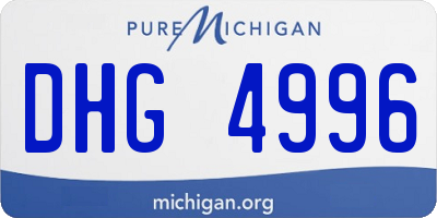 MI license plate DHG4996