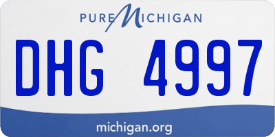 MI license plate DHG4997