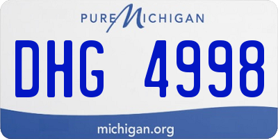 MI license plate DHG4998