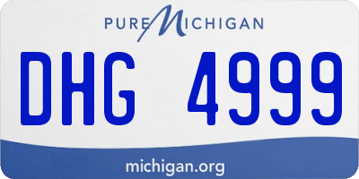 MI license plate DHG4999