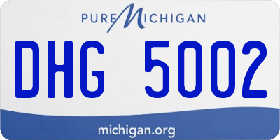 MI license plate DHG5002