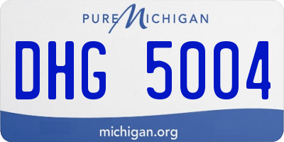 MI license plate DHG5004