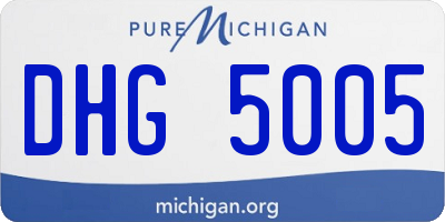 MI license plate DHG5005