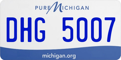MI license plate DHG5007