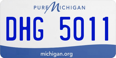 MI license plate DHG5011