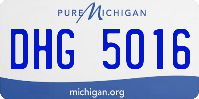 MI license plate DHG5016