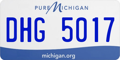 MI license plate DHG5017