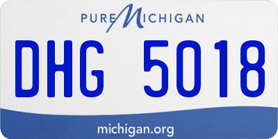 MI license plate DHG5018