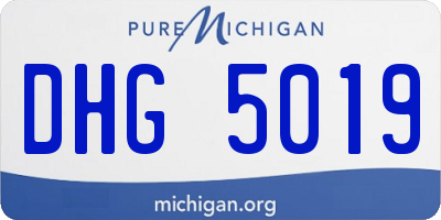 MI license plate DHG5019